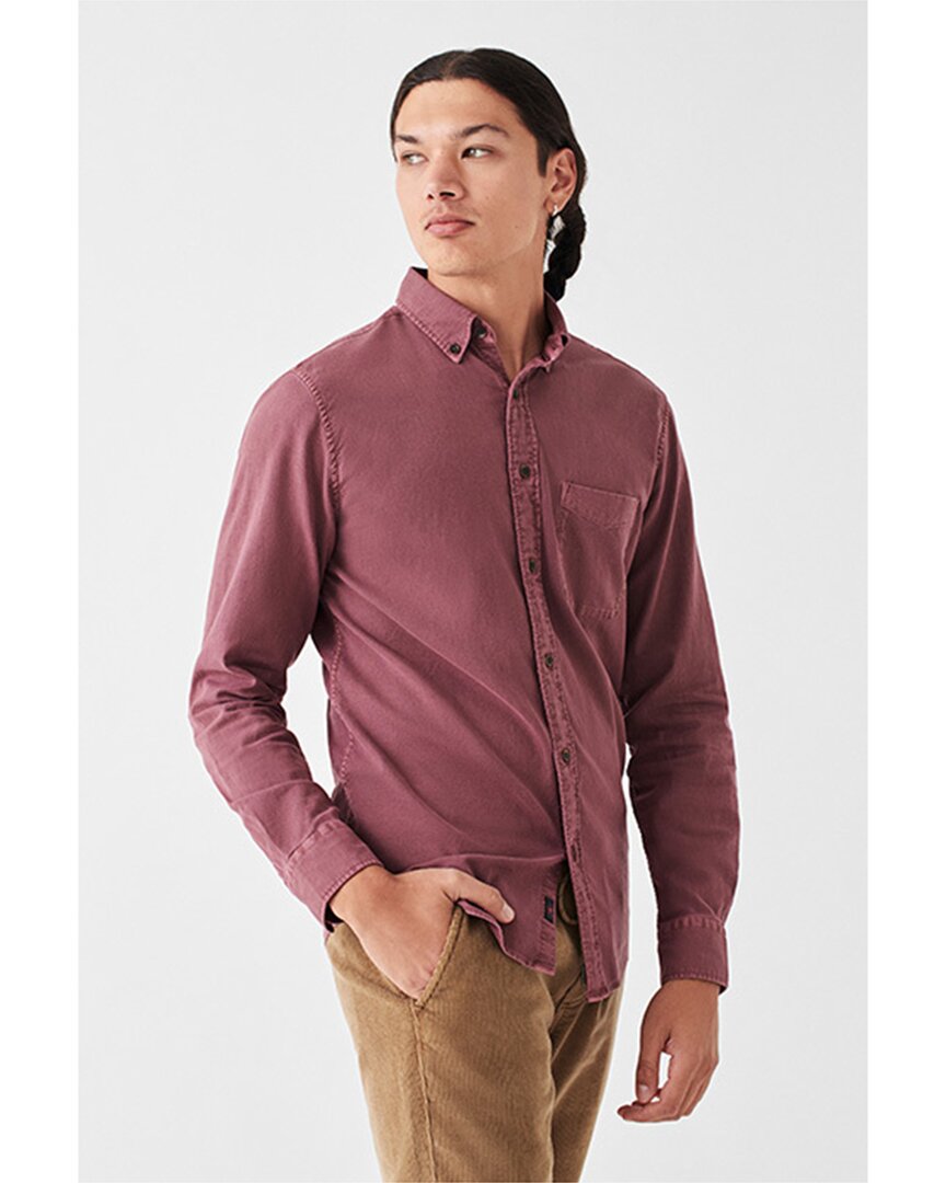 Shop Faherty Sunwashed Stretch Oxford 2.0 Shirt In Red