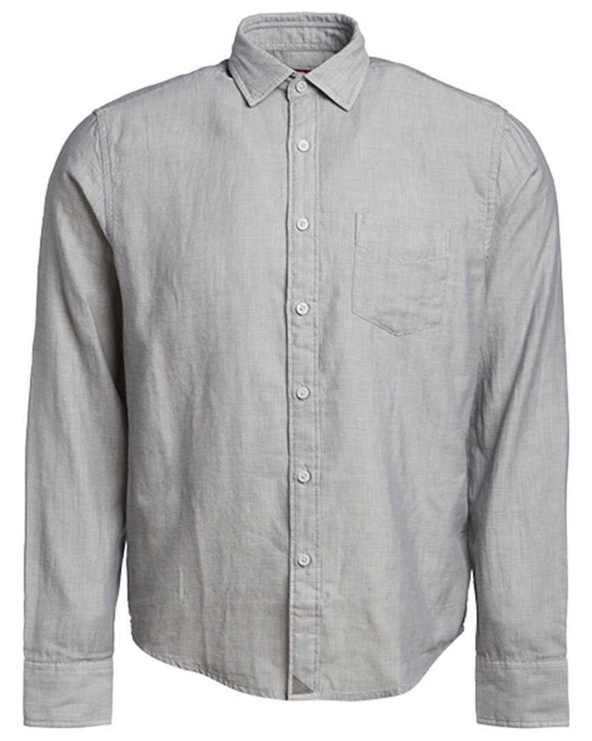 Shop Untuckit Gauze Valadige Shirt In Grey