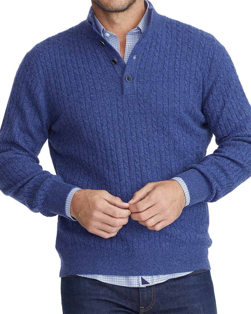 Shop Untuckit Luxe Cashmere Sweater In Blue