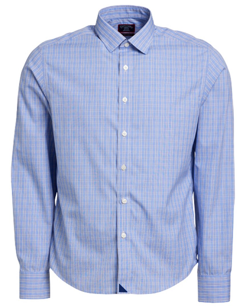 Shop Untuckit Luxe Wrinkle-free Redstone Shirt In Blue