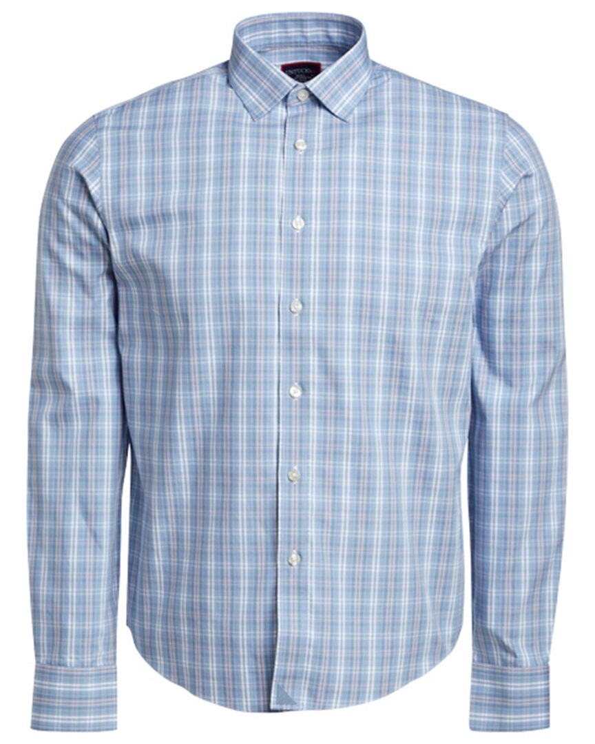 Shop Untuckit Slim Fit Wrinkle-free Felton Shirt In Blue