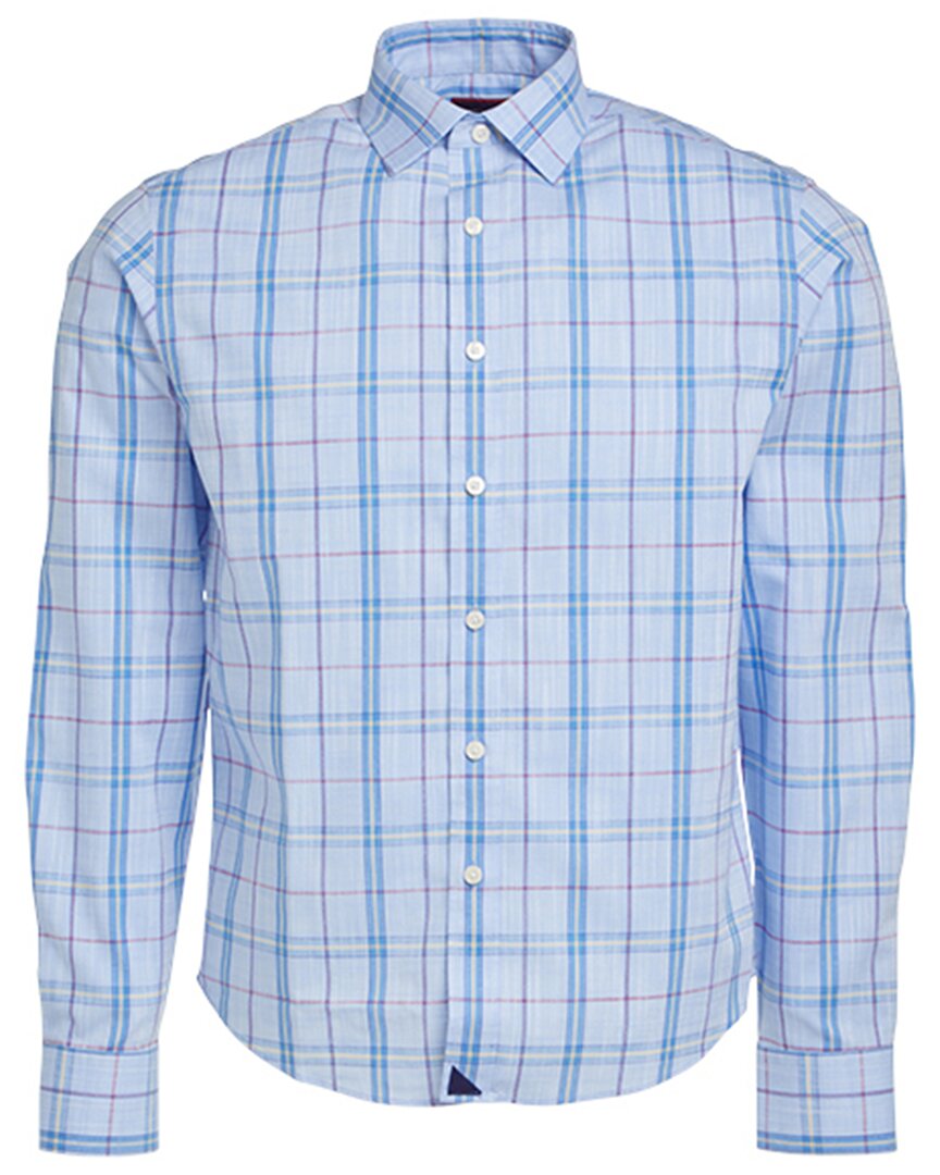 Shop Untuckit Wrinkle-free Triano Shirt In Blue
