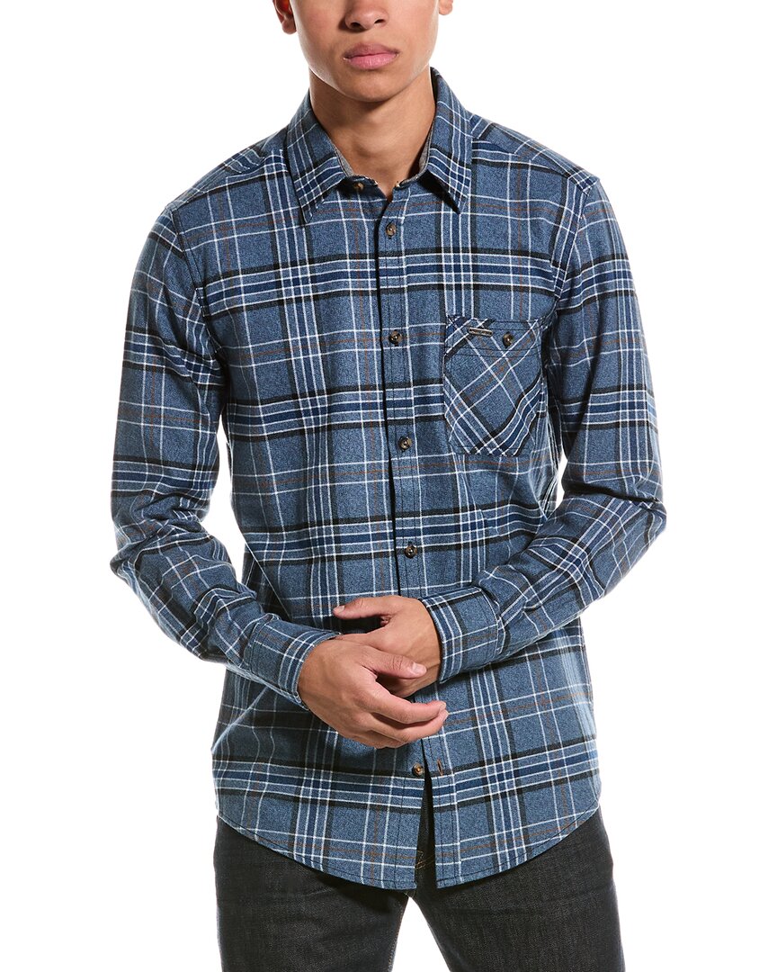 Point Zero Light Brush Flannel Shirt In Blue