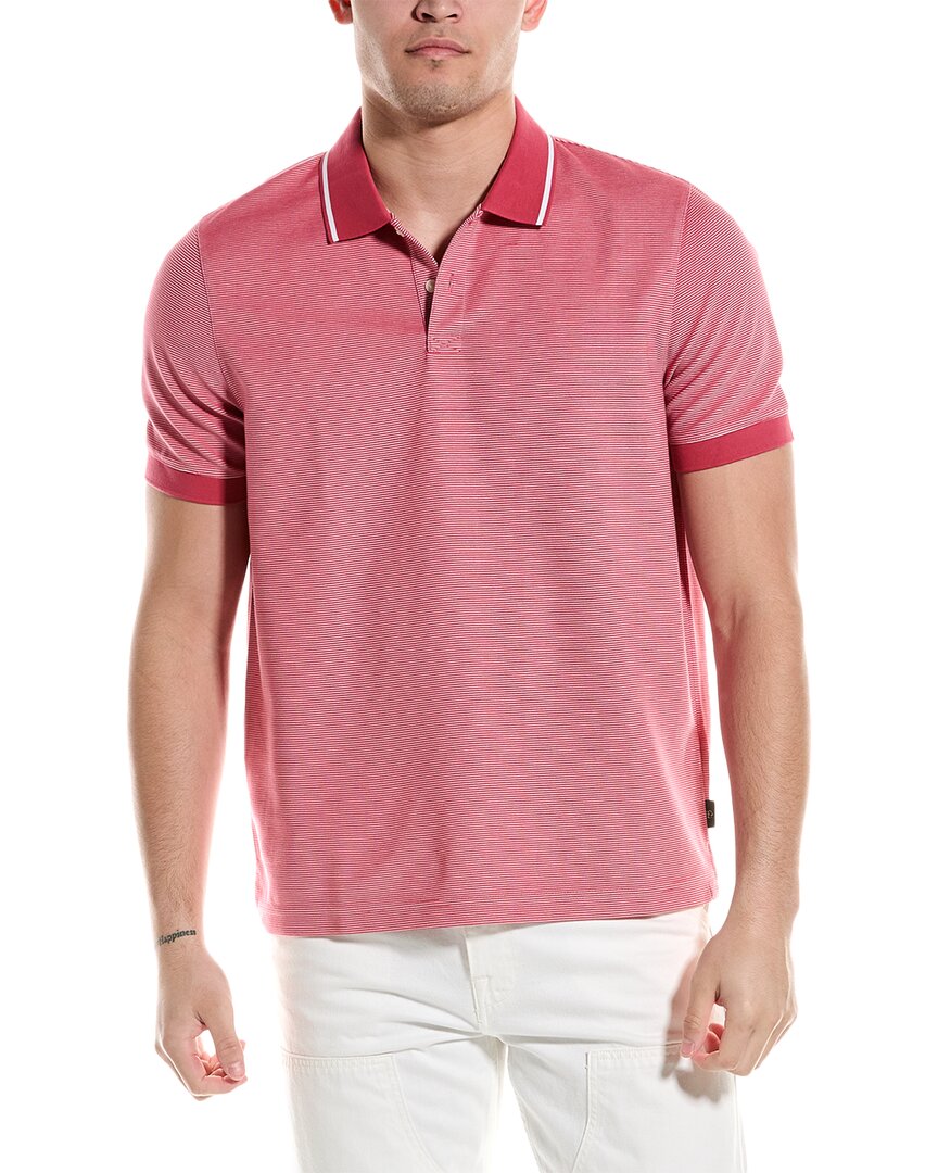 Shop Ted Baker Ellerby Regular Striped Polo Shirt In Pink