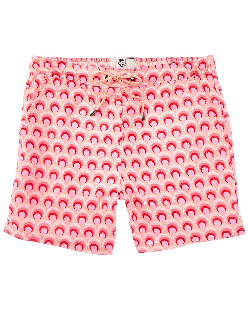 Shop Ted Baker Totley Small Scale Geometric Swim Short In Pink