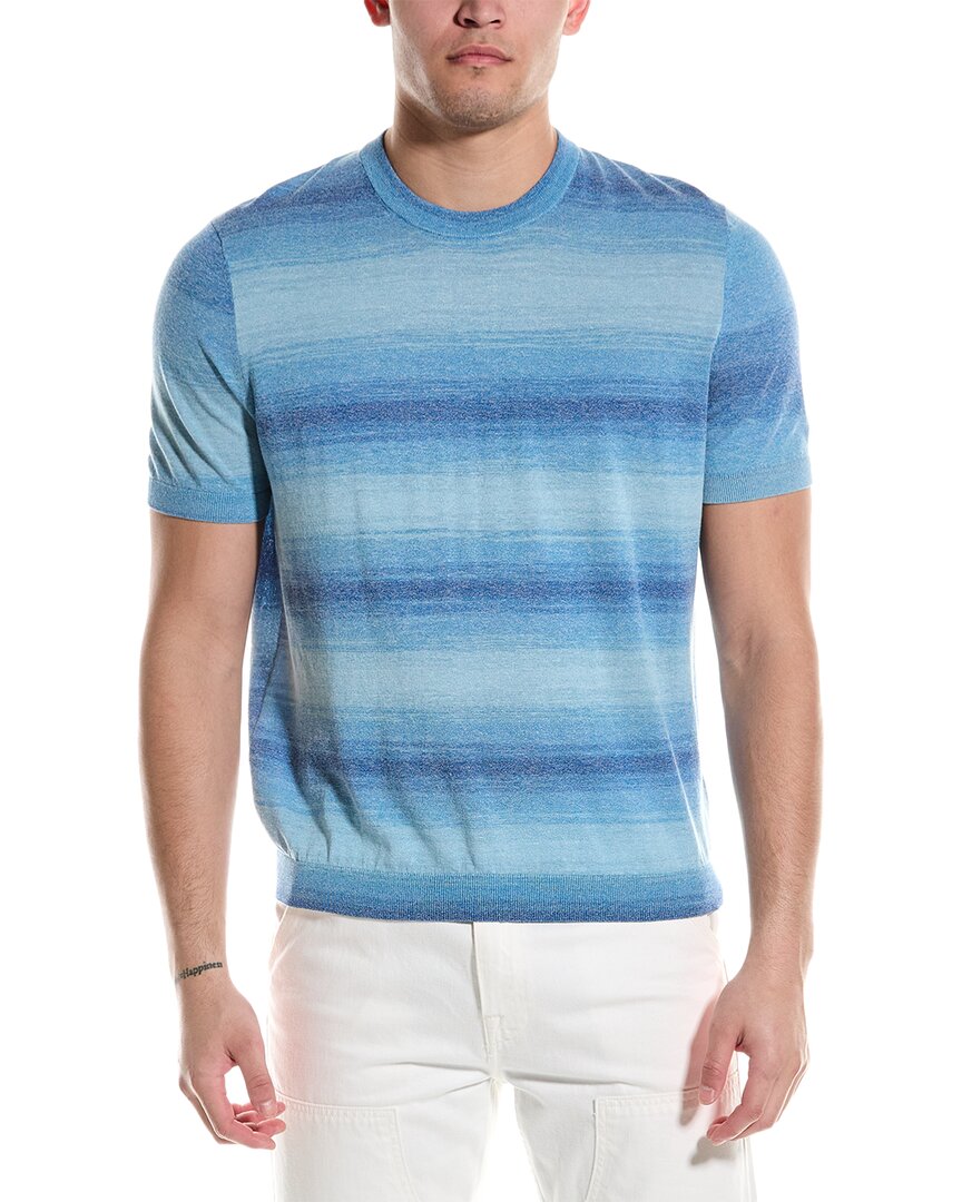 Shop Ted Baker Notte Ombre Knit Polo Shirt In Blue