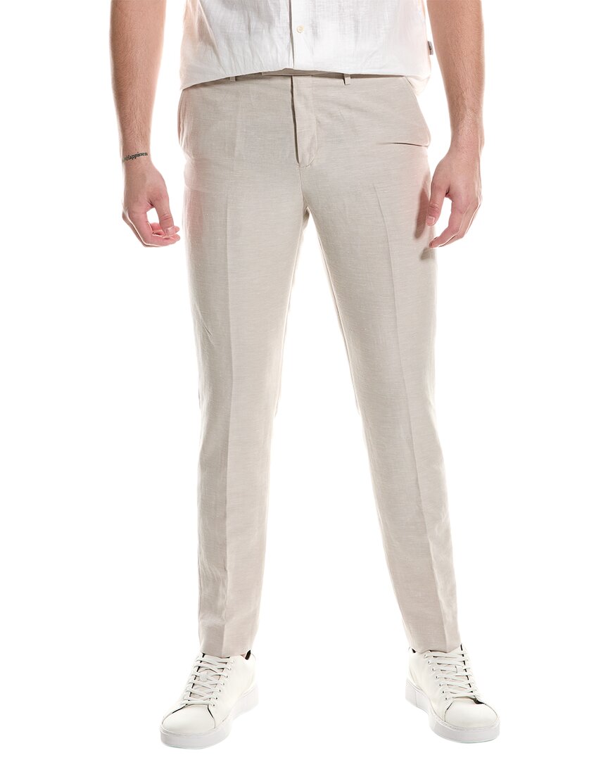 Shop Ted Baker Lancet Slim Fit Linen & Wool-blend Trouser