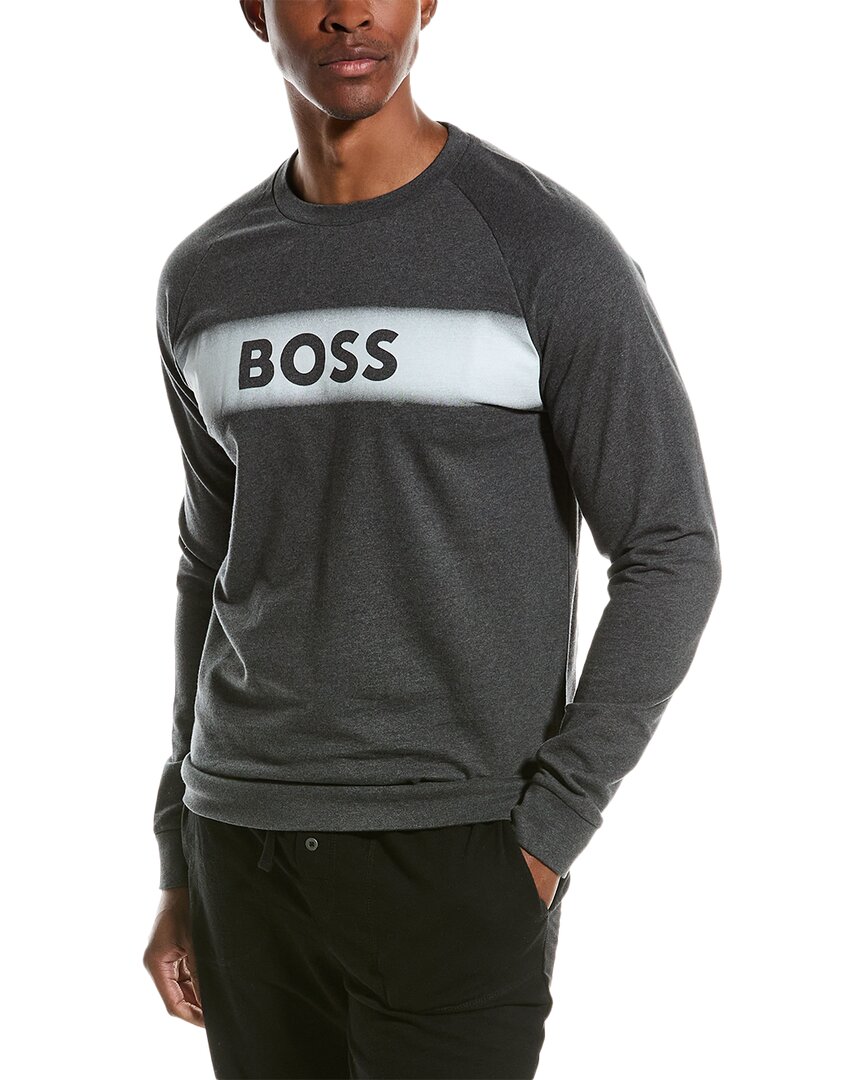 Shop Hugo Boss Authentic Sweatshirt In Grey