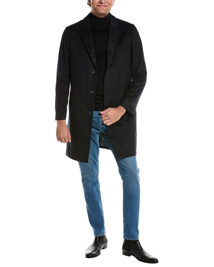 Paisley & Gray Notch Wool-blend Topcoat In Blue