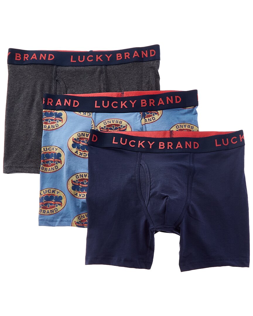 Lucky Brand 3 Pack Stretch Boxer Briefs P483