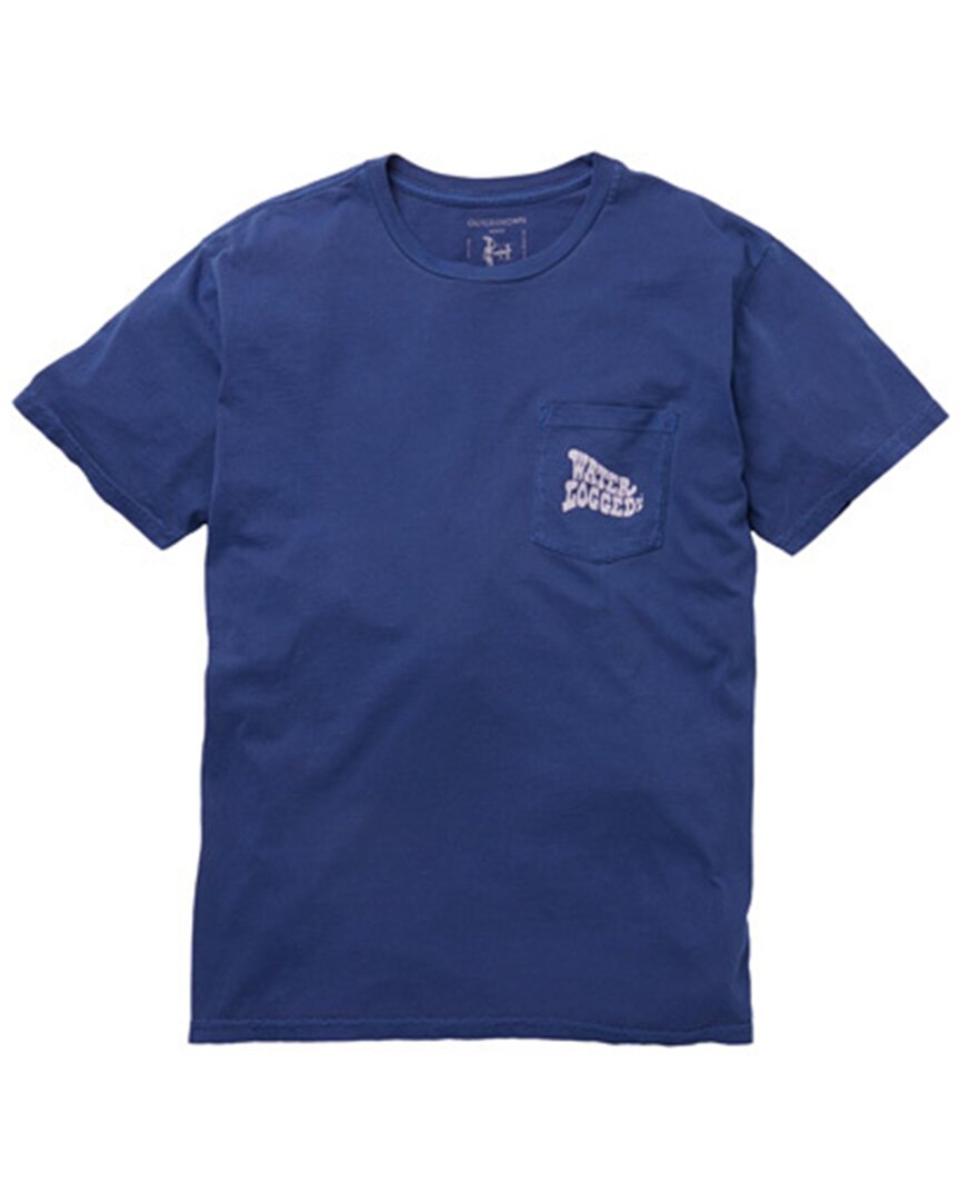 Outerknown Groovy Water Logged Pocket T-shirt In Blue