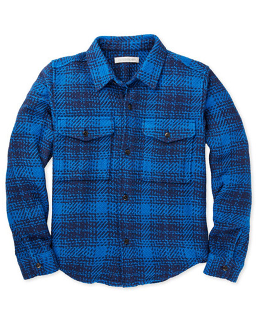 Outerknown Cloud Weave Shirt In Blue