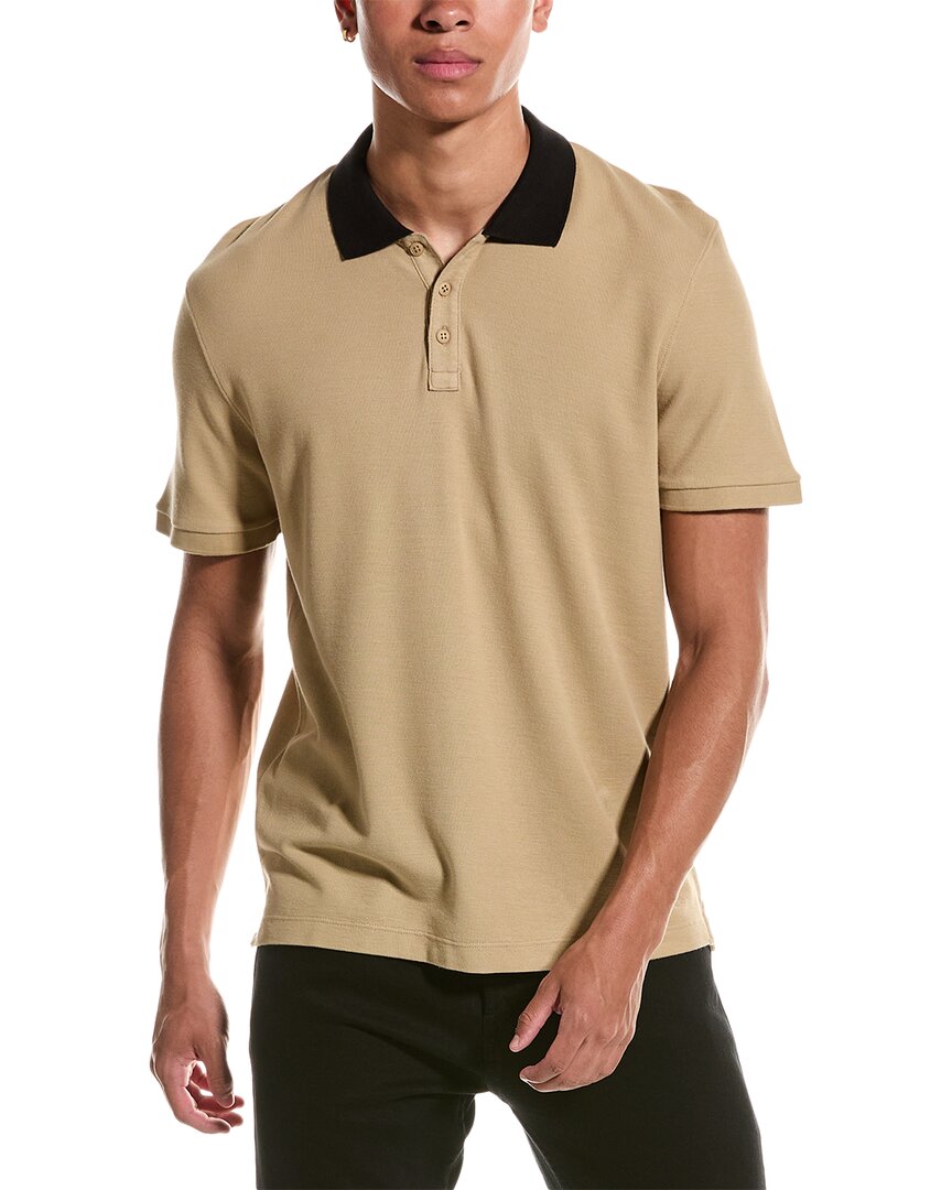 Atm Anthony Thomas Melillo Pique Polo Shirt In Brown