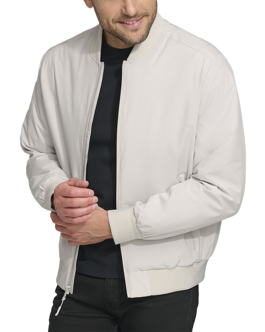Dkny Stretch Bomber Jacket In Brown