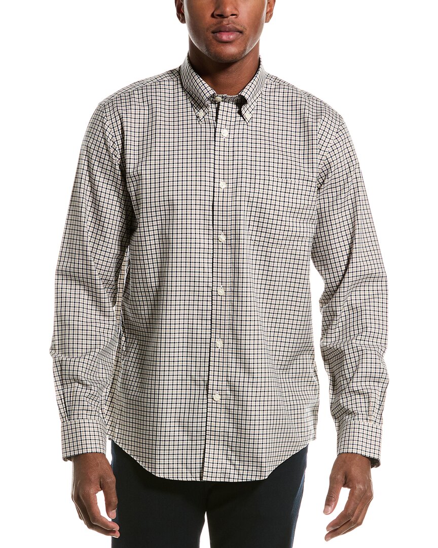 Brooks Brothers Regular Fit Oxford Shirt In Beige