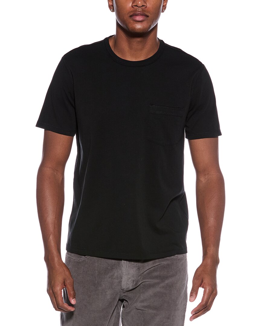 7 For All Mankind Pocket T-shirt In Black