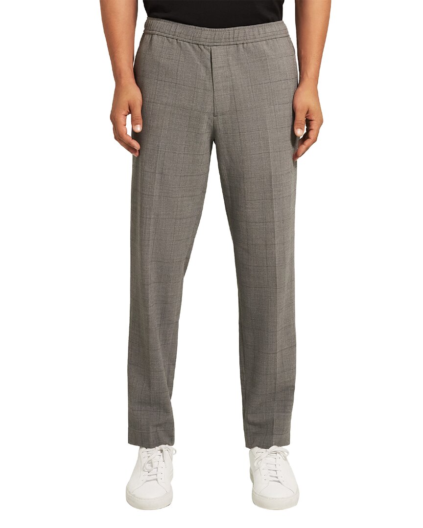 Theory Curtis Wool-blend Pant In Grey