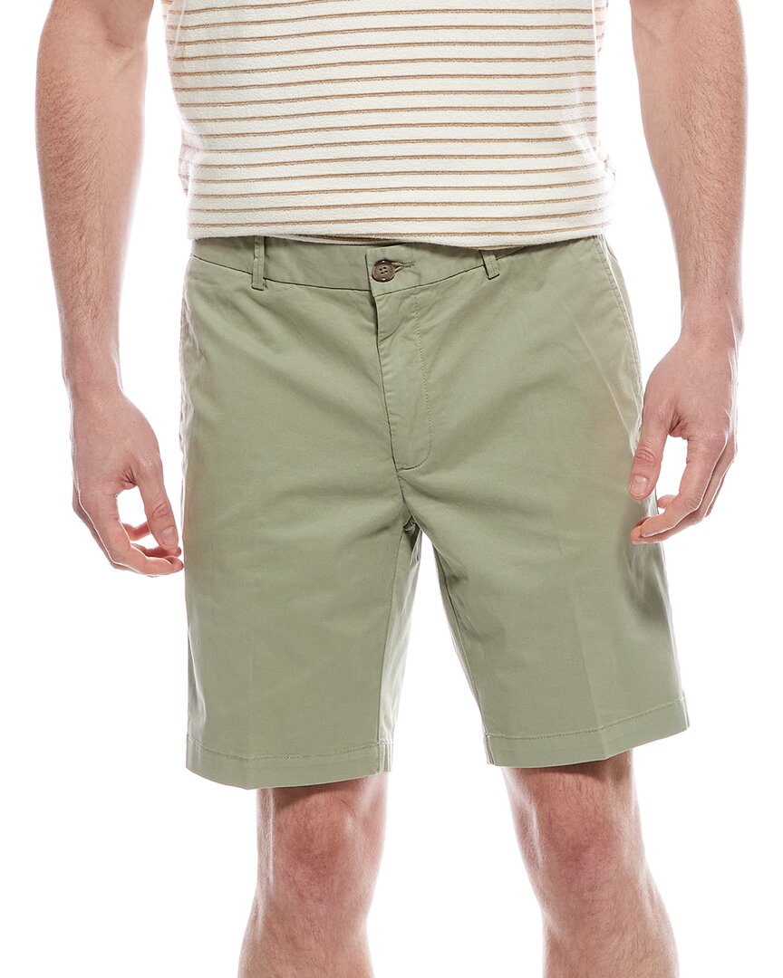 Scott Barber Stretch Linen-blend Short In Green