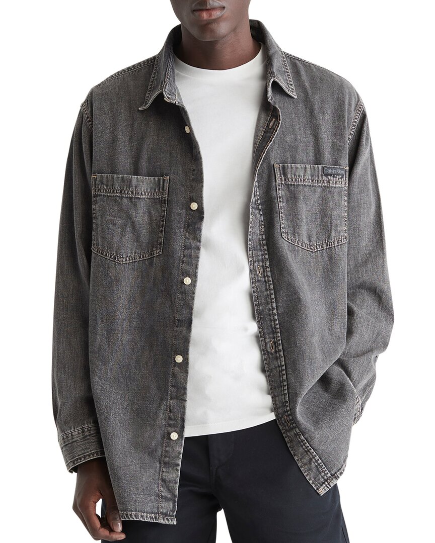 Calvin Klein Men's Origin Denim Shirt In Vagabond