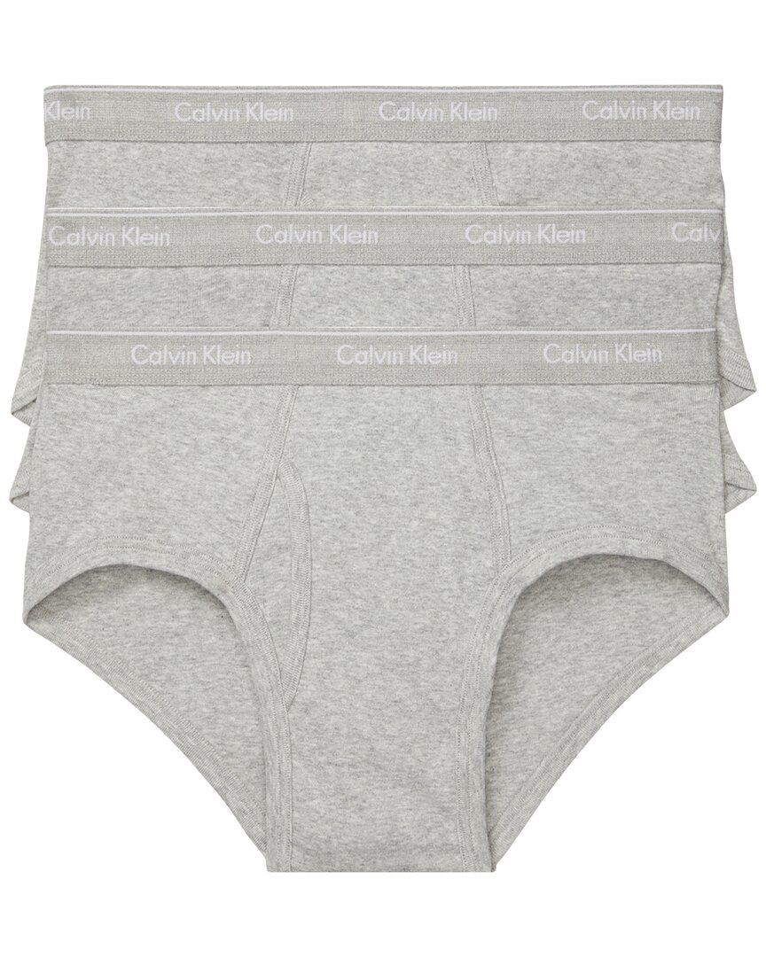 Calvin Klein Set Of 3 Classic Brief In Gray