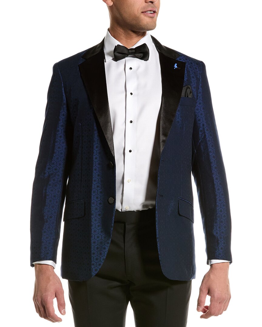 Tailorbyrd Jacquard Jacket In Metallic