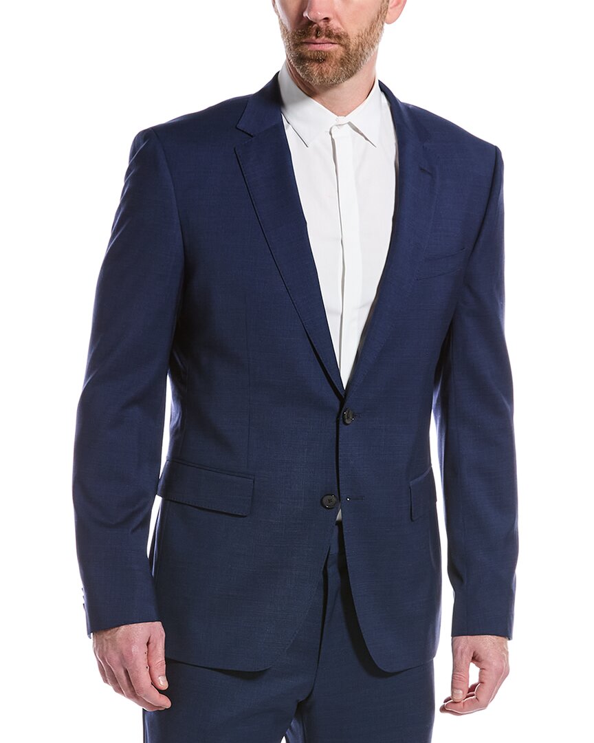 Hugo Boss Boss Huge Slim Fit Textured Suit In Blue