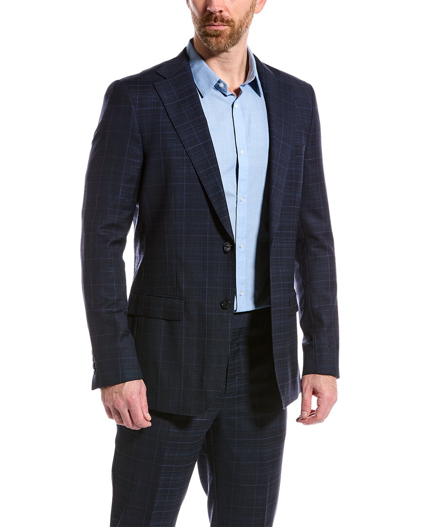 Zanetti 2pc Porto Slim Fit Wool Suit In Blue