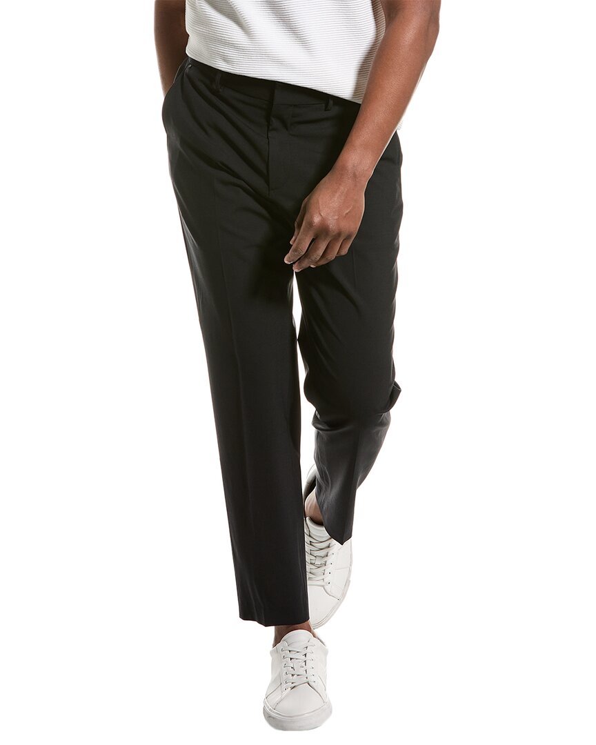Shop Hugo Boss Boss  Slim Fit Wool-blend Pant In Black