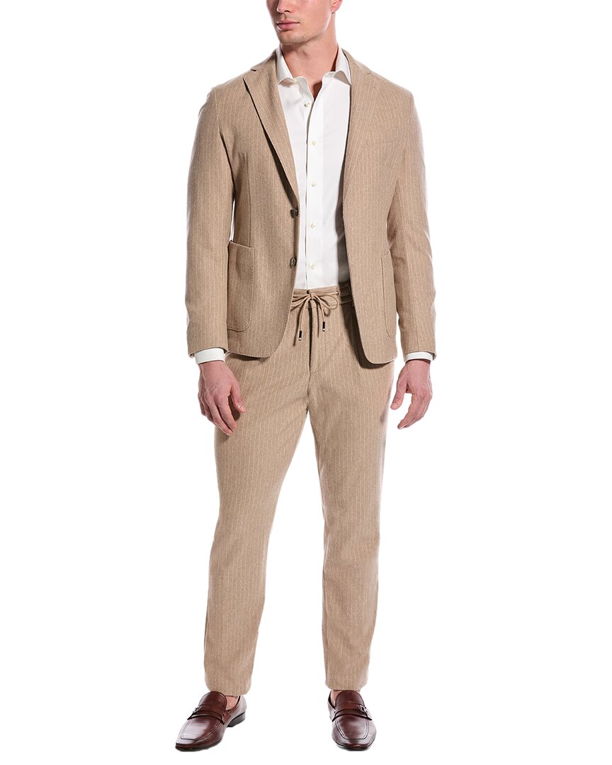 Shop Hugo Boss Boss  2pc Slim Fit Suit In Brown