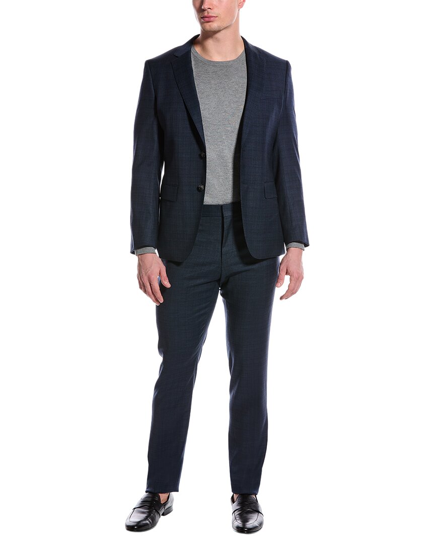Shop Hugo Boss Boss  2pc Slim Fit Wool Suit In Blue