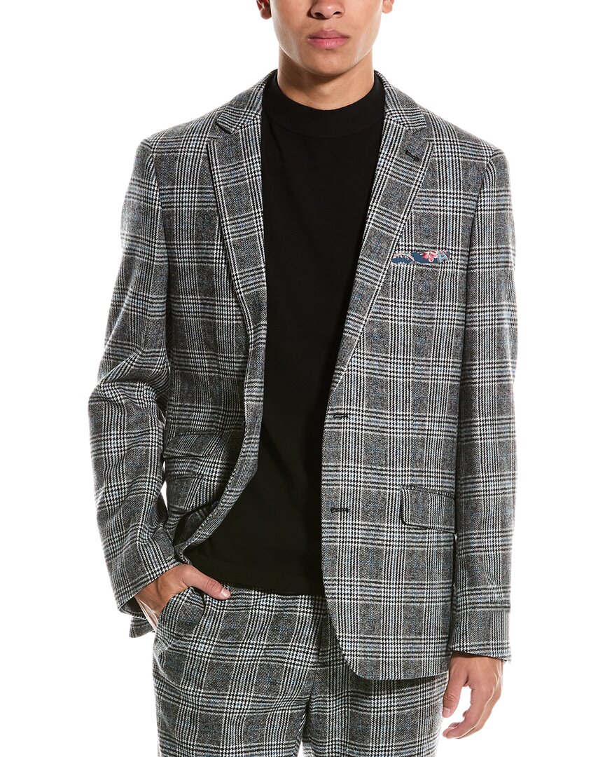 Paisley & Gray Dover Slim Fit Wool-blend Jacket In Black