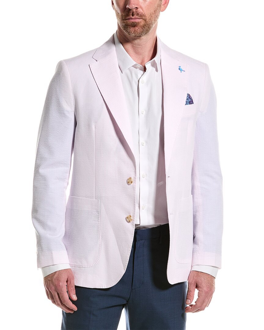 Shop Tailorbyrd Seersucker Sportscoat In Pink