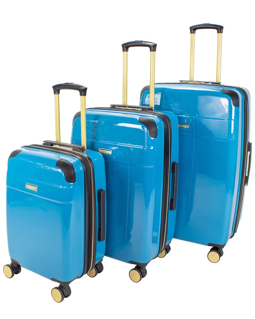 Jenni Chan Entin 3pc Hardside Spinner Set In Blue