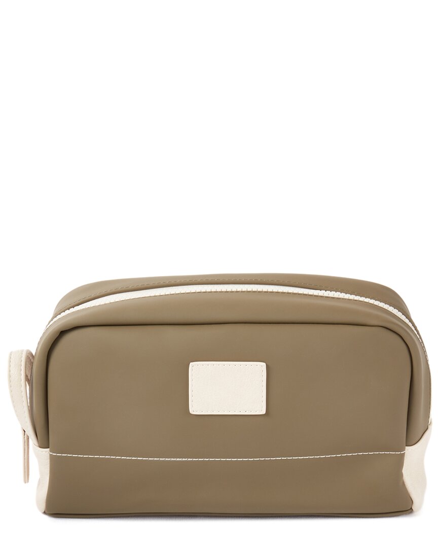 Shop Bey-berk Glasgow Toiletry Bag In Green