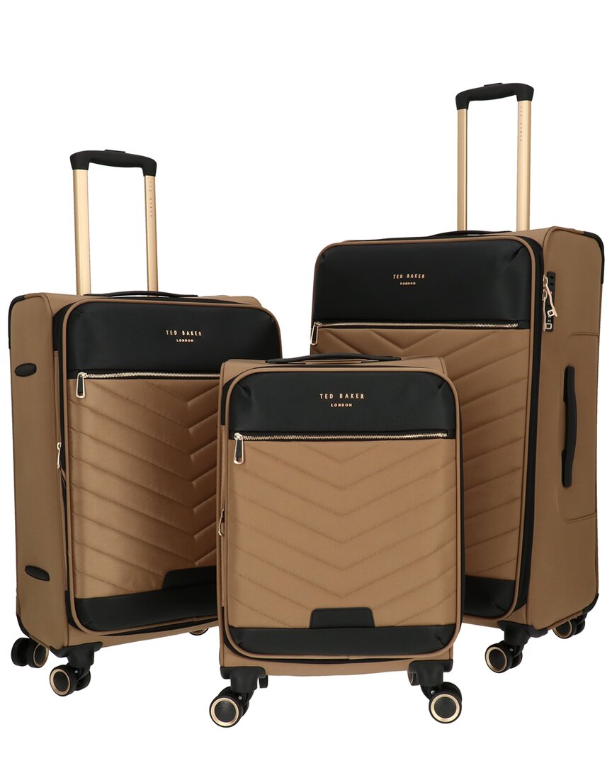 Ted Baker Chevron 3pc Expandable Luggage Set
