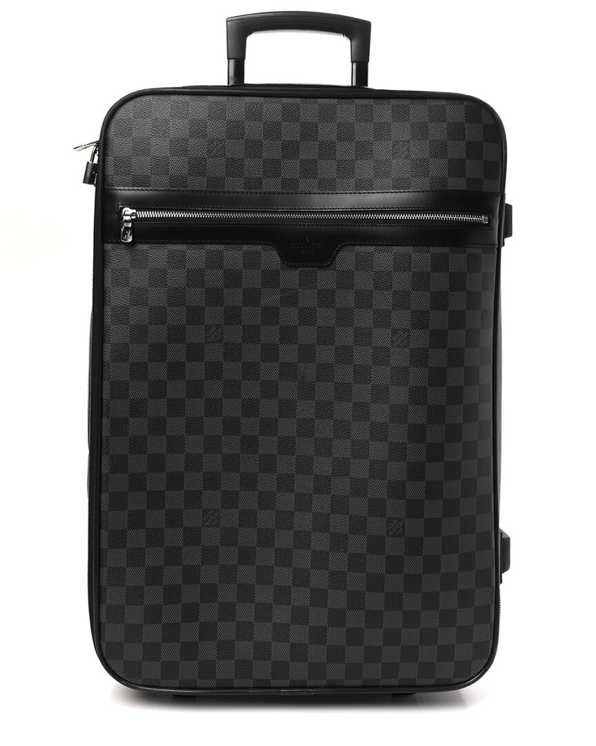 Pre-owned Louis Vuitton Black Damier Graphite Coated Canvas Pegase 60 (authentic Pre- Loved)