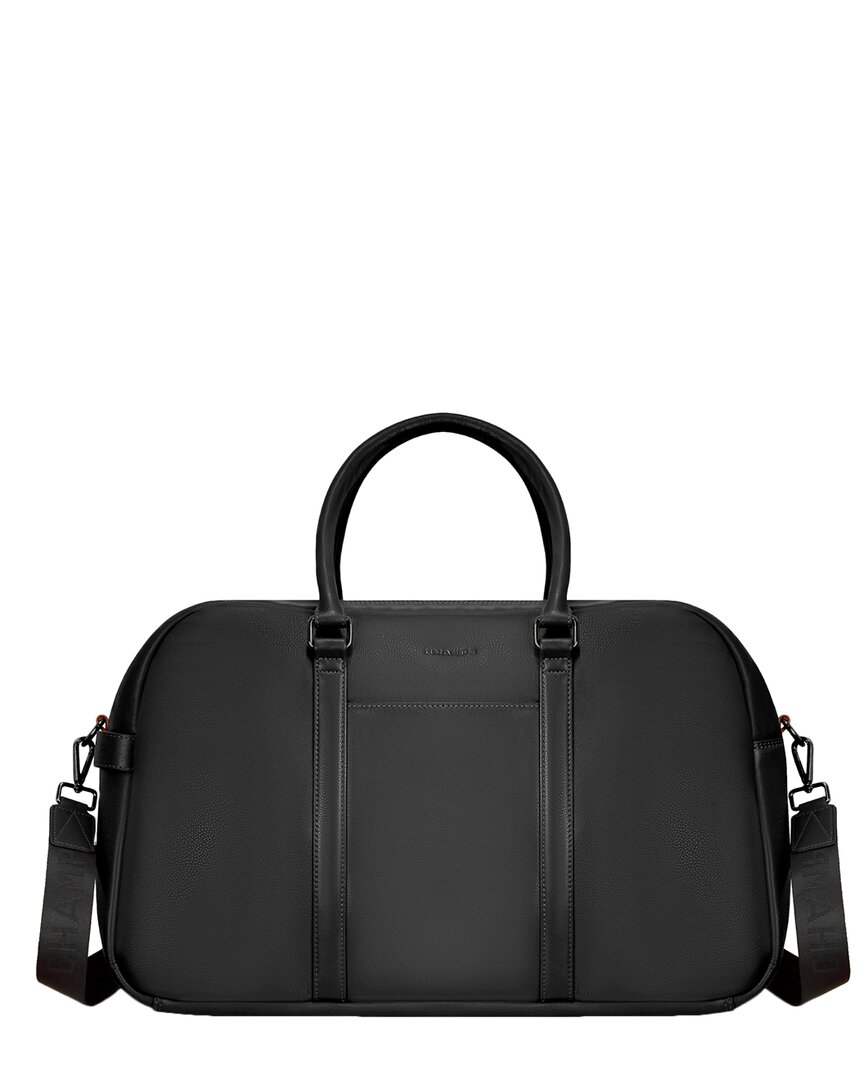 Champs Onyx Leather Duffel Bag In Black