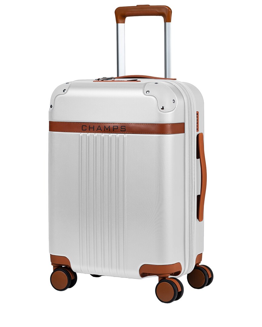Champs Vintage 2pc Expandable Luggage Set In White