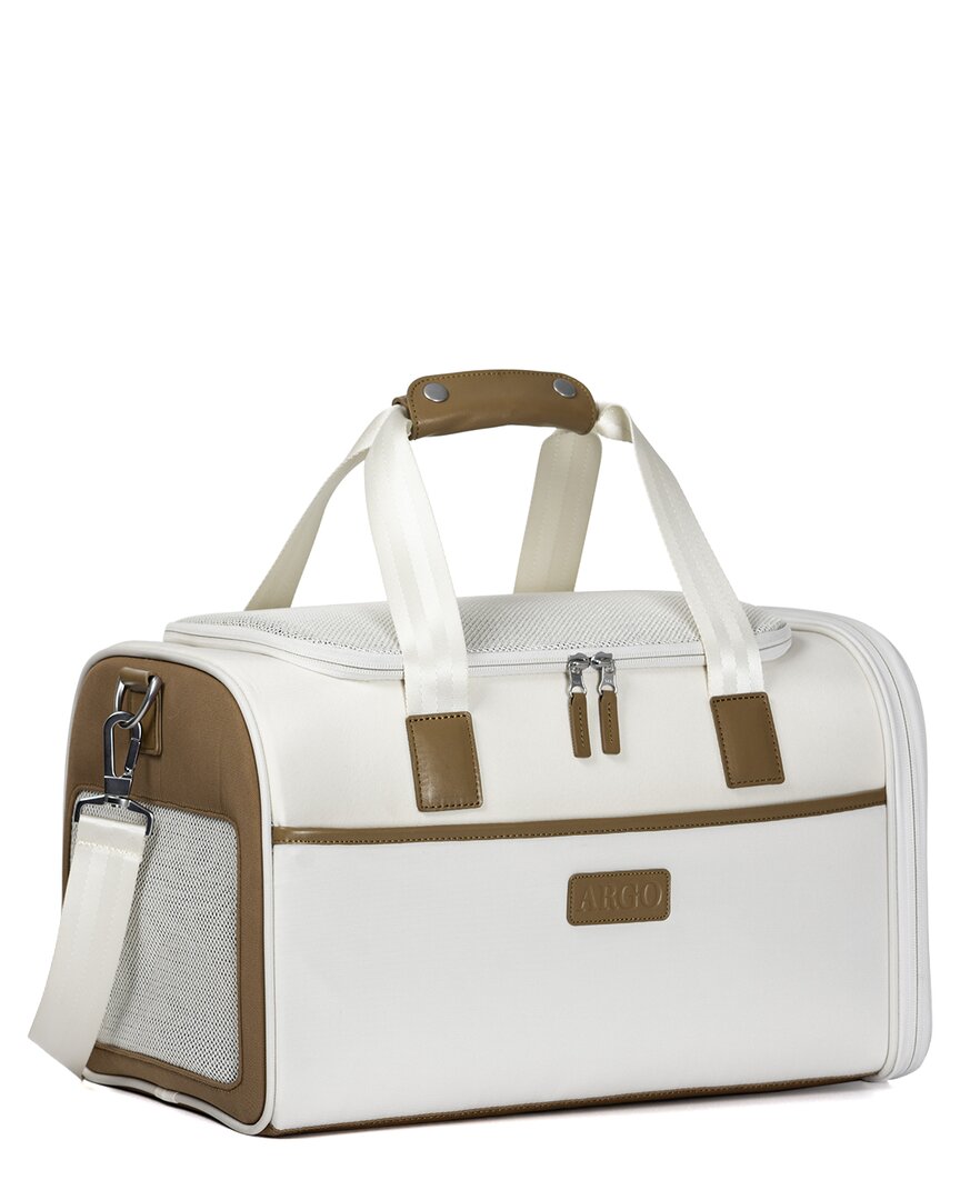 Traveler's Choice Argo Pawsport To Adventure Pet Carrier In White