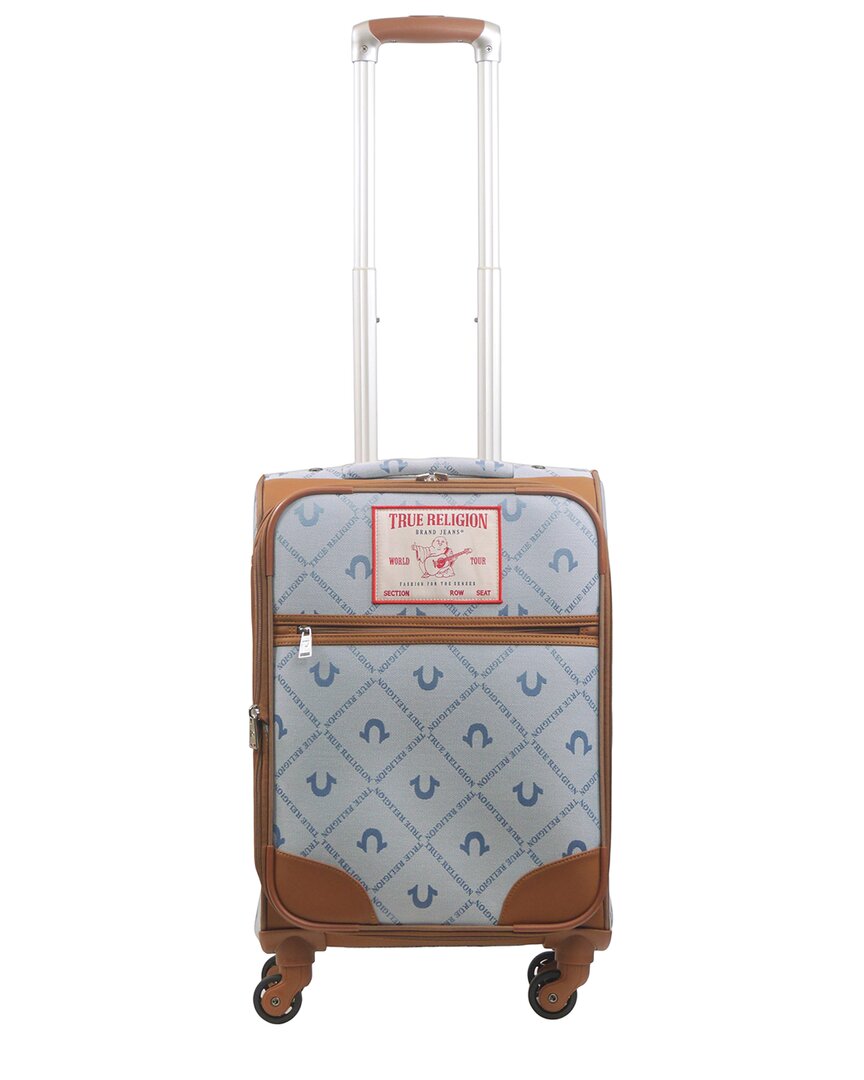 True Religion Soft Sided 23 Expandable Spinner Luggage In Blue