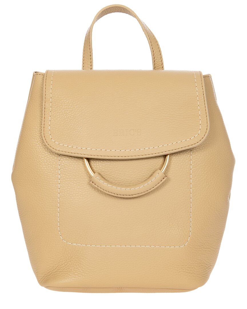 Bric's Gondola Tiglio Leather Backpack In Neutral