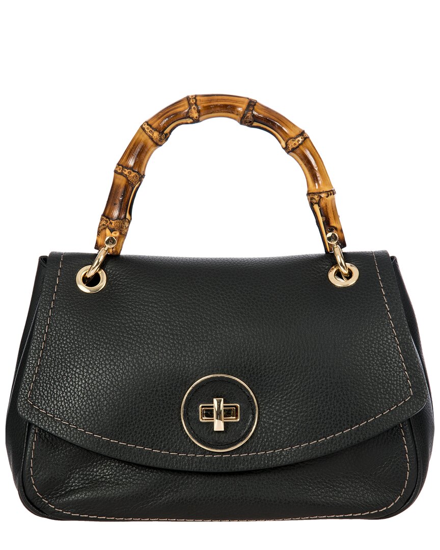 Bric's Gondola Girasole Leather Bag With Loop Handle In Black