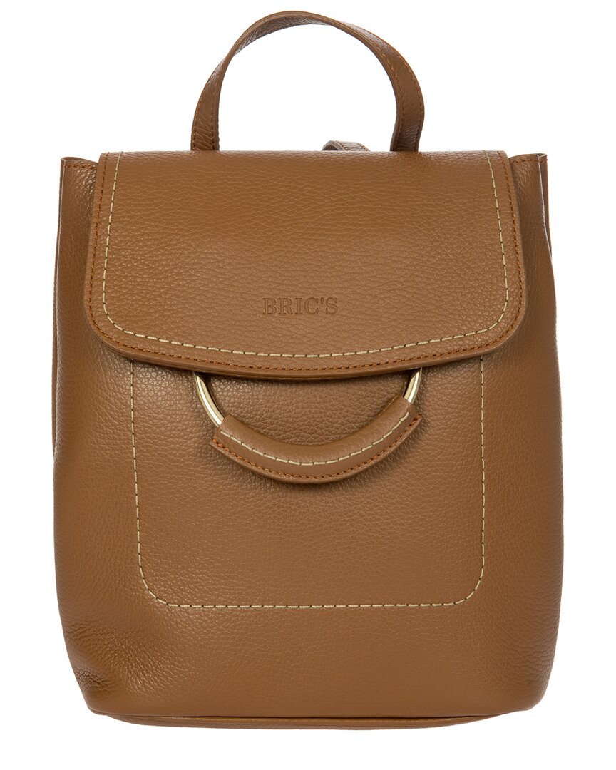 Bric's Gondola Tiglio Leather Backpack In Brown