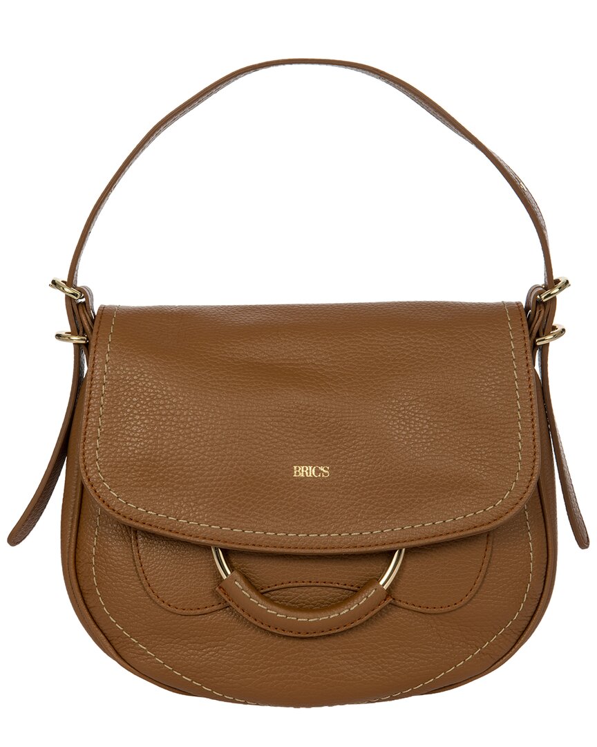 Bric's Gondola Stella Medium Leather Bag With Buckle In Brown