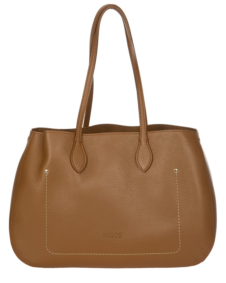 Bric's Gondola Lavanda Leather Bag In Brown