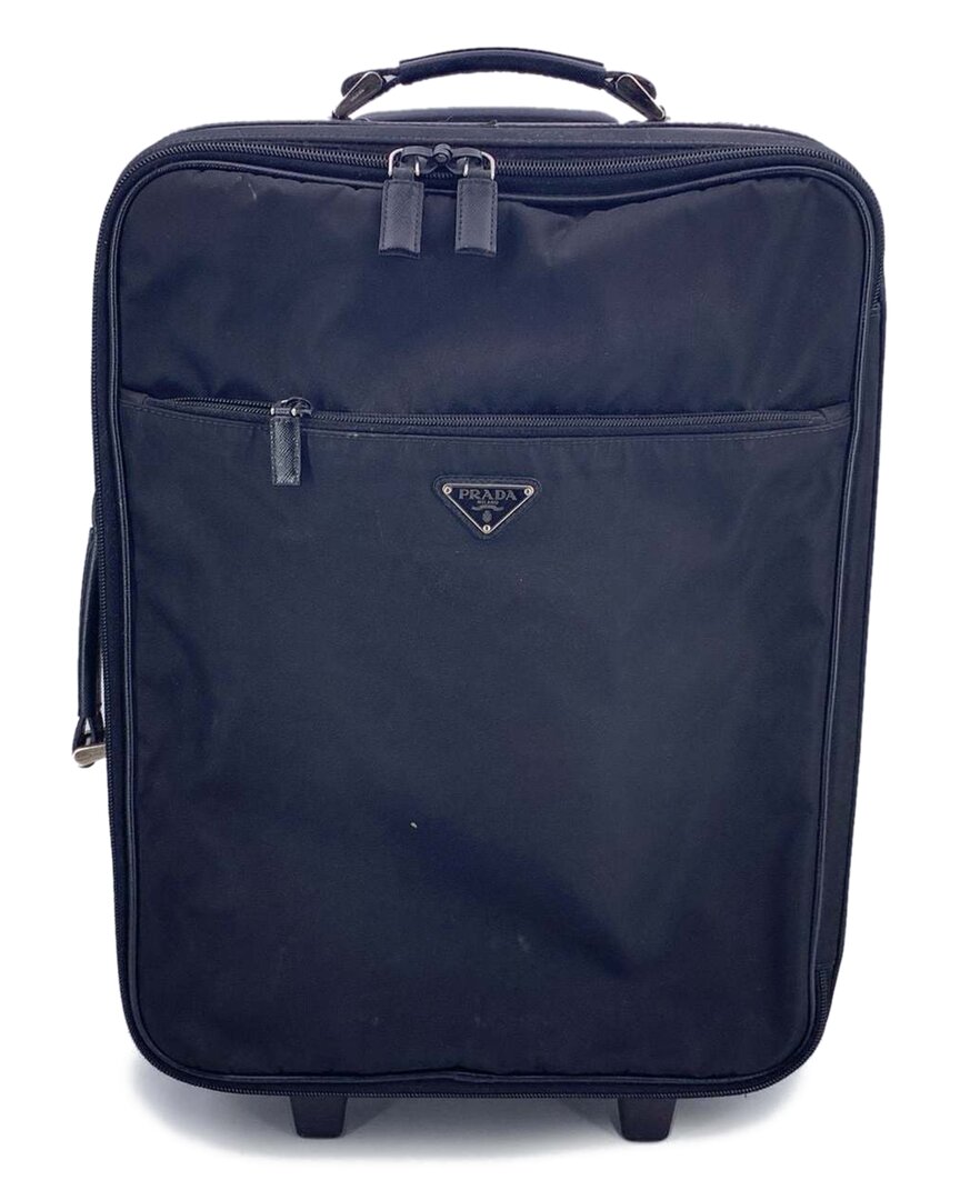 Prada Black Cotton Luggage (authentic Pre-loved)