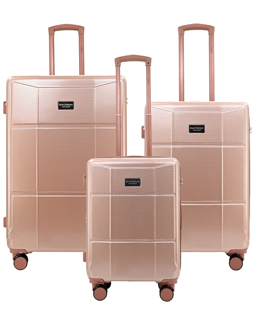 Isaac Mizrahi Aero 3pc Expandable Luggage Set Rose
