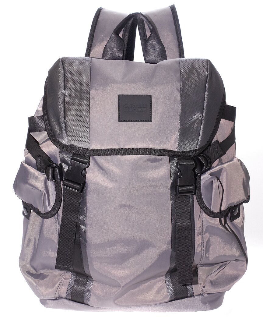 Cavalli Class Sport Utility Backpack In Silver