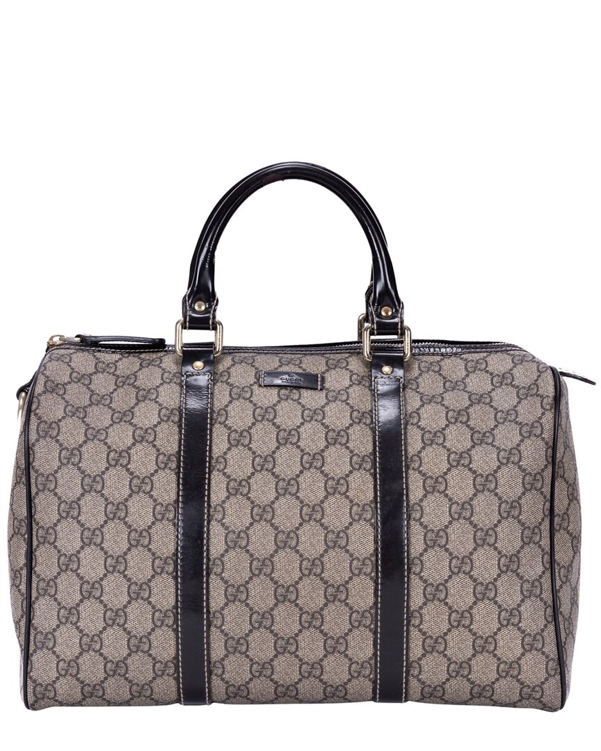 Gucci Beige Supreme Coated Canvas Boston (authentic Pre-loved)