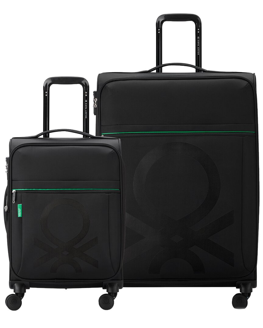 Benetton Color Block Expandable 2pc Luggage Set